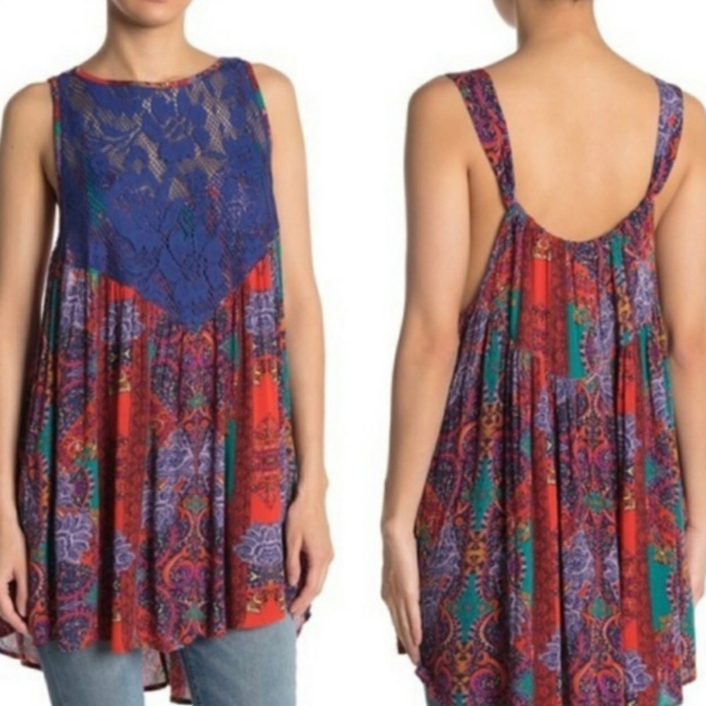 3x HP - Free People Count Me In Trapeze Dress Top - Picture 8 of 10